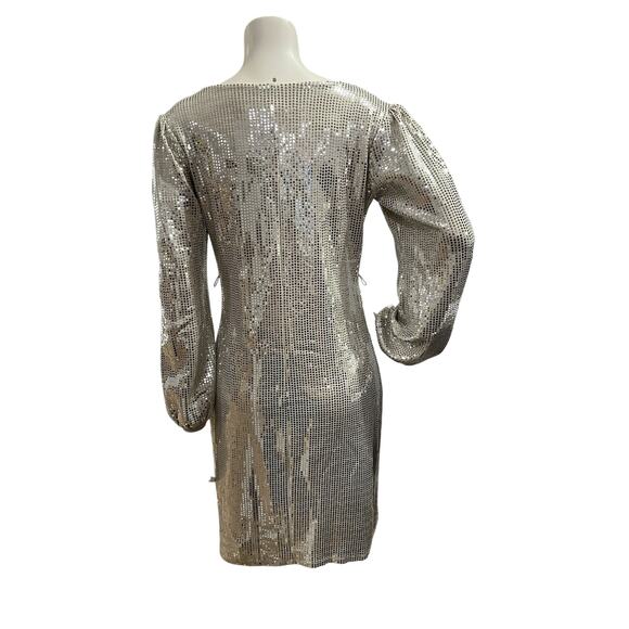 Alexa B Nites Women’s Glitter Sequin Gold Girls Night Out Dress Size 4 - Picture 2 of 9
